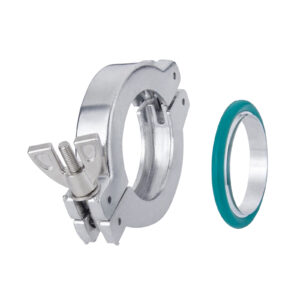NW/KF40 Aluminum Flange Clamp + Centering O-rings with Fluorine Rubber
