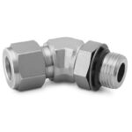 Stainless Steel Swagelok Tube Fitting, 45° Positionable Male Elbow, 1/2 in. Tube OD x 3/4-16 SAE/MS Straight Thread - SS-810-5-8ST - 316 Stainless Steel - 1/2 in. - Swagelok® Tube Fitting - 3/4-16 in. - Male SAE/MS Straight Thread